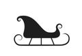 Santa claus sleigh icon. Christmas design element in simple style