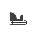 Santa Claus sleigh icon vector