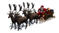 Santa Claus with sleigh and reindeer Royalty Free Stock Photo