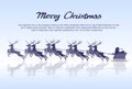 Santa Claus Sleigh Reindeer Silhouette Christmas