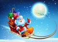 Santa Claus in a sleigh Royalty Free Stock Photo