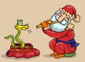 Santa Claus and the snake