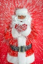 Santa Claus snow blow Royalty Free Stock Photo