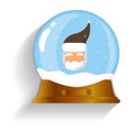 santa claus snow globe. Vector illustration decorative design Royalty Free Stock Photo