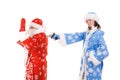 Santa Claus and Snow Maiden Royalty Free Stock Photo