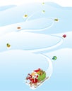 Santa Claus snow tree. Royalty Free Stock Photo
