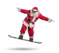 Santa Claus with snowboard Royalty Free Stock Photo