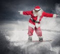 Santa Claus with snowboard Royalty Free Stock Photo