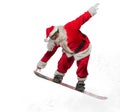 Santa Claus with snowboard Royalty Free Stock Photo