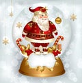 Santa Claus in snowglobe Royalty Free Stock Photo