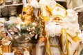 Santa Claus and Snowman Christmas Decorations at The Christmas market in front of the Rathaus City hall of Vienna, Austria Royalty Free Stock Photo