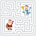 Santa Claus & Snowman Maze for Kids