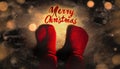 santa claus sock , christmas background