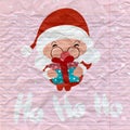 Santa Claus stand and smile. Cartoon Christmas holiday character