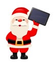 Santa Claus with tablet computer