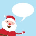 Santa claus talking with bubble speech vector Royalty Free Stock Photo
