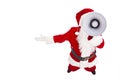 Santa Claus talking with megaphone Royalty Free Stock Photo