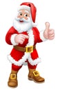 Santa Claus Thumbs Up Pointing Christmas Cartoon