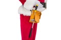 Santa claus with tool belt Royalty Free Stock Photo