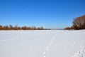 Santa claus trace on snow