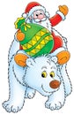 Santa Claus travels on the Polar Bear