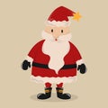 Fatty Santa Claus with Star on Hat