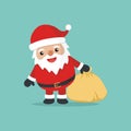 Santa Claus Vector illustration, Cute, lovely, simple, modern and trendy with flat Design Royalty Free Stock Photo