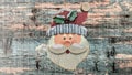 Santa Claus in vintage decoration