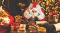 Santa Claus was tired under stress Royalty Free Stock Photo