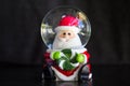 Santa Claus Water Dome Snow Glass Ball Royalty Free Stock Photo