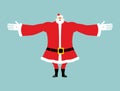 Santa Claus welcome gesture. Cheerful Santa. grandfather with be