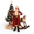 The Santa Claus with white background, 3D Illustration