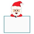 Santa Claus with white blank for your massage