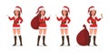 Santa Claus woman character vector design for christmas. Presentation in various action. no2