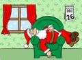 Santa claus after work