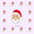 Santa Clause in bewilderment emoji icon. Santa claus Emoji icons universal set for web and mobile