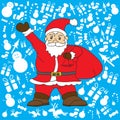 Santa clause with blue background for Christmass Day