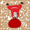 Santa clause with brown background for Christmass Day