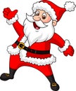 Santa clause cartoon waving hand Royalty Free Stock Photo