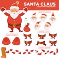 Santa Clause character constructor with spare body parts