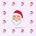 Santa Clause in disappointed emoji icon. Santa claus Emoji icons universal set for web and mobile