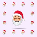 Santa Clause in easy pleasant smile emoji icon. Santa claus Emoji icons universal set for web and mobile
