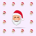 Santa Clause in embarrassed emoji icon. Santa claus Emoji icons universal set for web and mobile