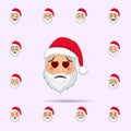 Santa Clause in enamored emoji icon. Santa claus Emoji icons universal set for web and mobile