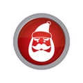 santa clause face button. Vector illustration decorative design Royalty Free Stock Photo