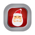 santa clause face button. Vector illustration decorative design Royalty Free Stock Photo