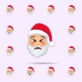 Santa Clause in insistence emoji icon. Santa claus Emoji icons universal set for web and mobile Royalty Free Stock Photo