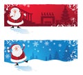 Santa Clause cartoon Banners Royalty Free Stock Photo