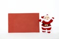 Santa clause with red card Royalty Free Stock Photo