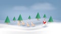 Santa Clause,reindeer and fir-tree for Christmas